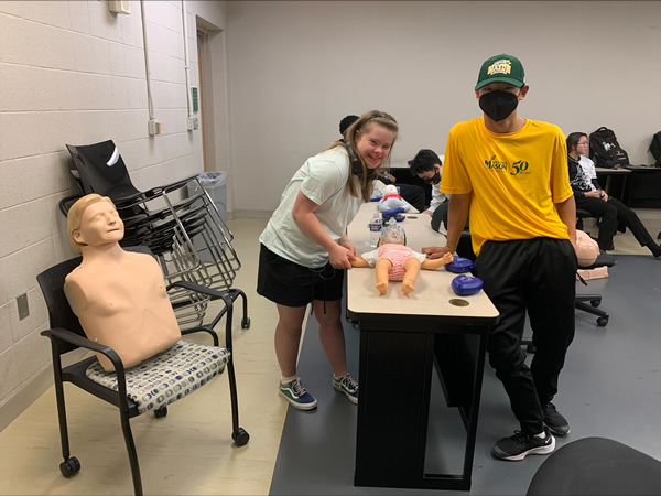 Students in a CPR class